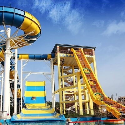 Outdside Dev Boomerang Fiberglas Su Kaydırağı 6 Kişi, Su Parkı Kule Yüksekliği 18.75M