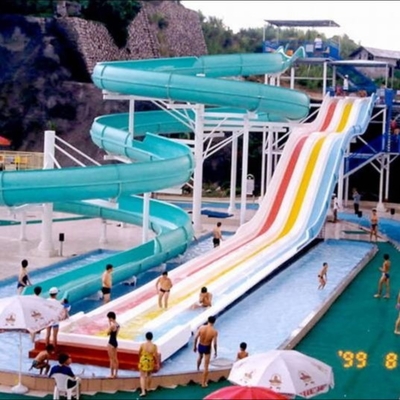 SGS Approval Huge Theme Park Adult Water Slides In Water Parks , Blue