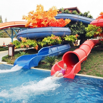 Popular Dual Tracks Open Close Style FRP Body Custom Water Slides