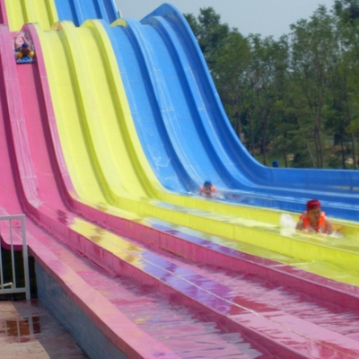 Yan yana Çok şeritli Fiberglas Yarış Slide, Yarış Su Kaydırma, Özel Su Slaytları