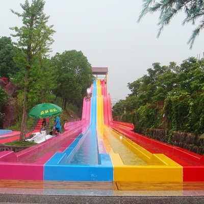 Yan yana Çok şeritli Fiberglas Yarış Slide, Yarış Su Kaydırma, Özel Su Slaytları