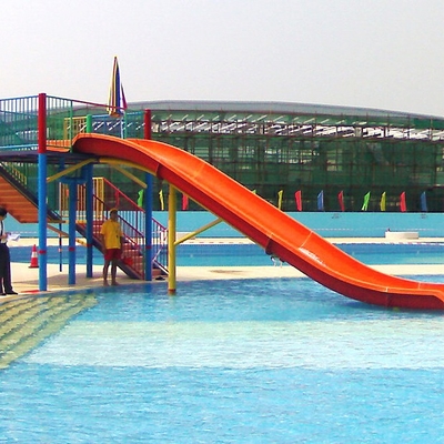 Fiberglass Children Water Slide for a water park Blue / Yellow  / customized for Kids Water Park