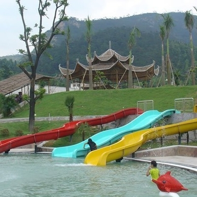 Fiberglass Children Water Slide for a water park Blue / Yellow  / customized for Kids Water Park
