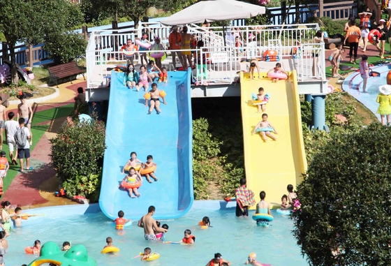 Mini Water Park Equipment Fiberglass Swimming Pool Slide For Kids Playground
