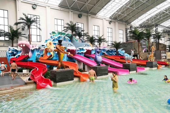 Attractive Kids' Water Slides , Aqua Play Equipment Fiberglass Pool Slide