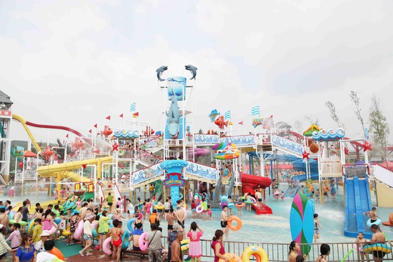 Summer Outdoor Fiberglass Aqua House /  Water Park Attractions for Theme Park