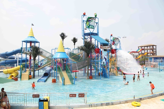 Amusement Water Fortress with Adult Water Slide / Children Waterslide