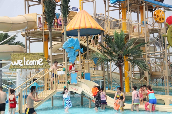 Big Water House Water Park Game Steel Aquatic Play Structures For Amusement Park
