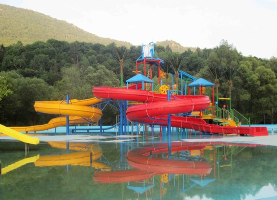 Large Kids Water Play Equipment / Mini Water House With Children Slide , 11.5*12.5*6.5m