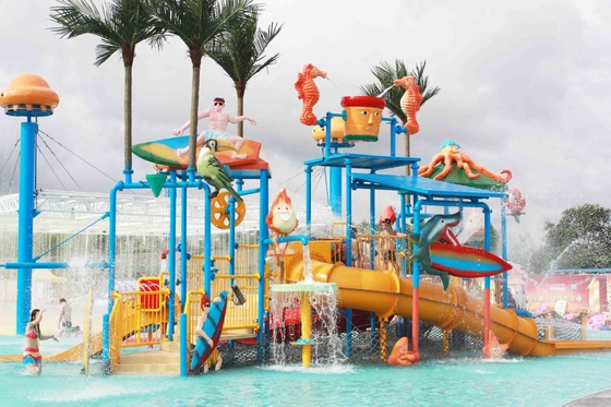 Commerial Kids' Water Park Playground Equipment With Slides , SGS Audited Water Park Equipment Supplier