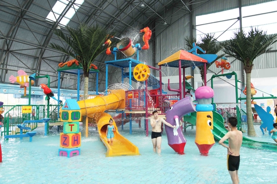 Customized Indoor / Outdoor Kids' Water Playground Water House For Family Interaction