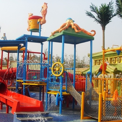 Su Parkı Ekipmanları, 50 Binici için Çocuk Su Bahçesi 17.5 * 11 * 7m