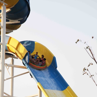 Fiberglass Aqua Park Equipment , Giant Boomerang Water Slide For Resort