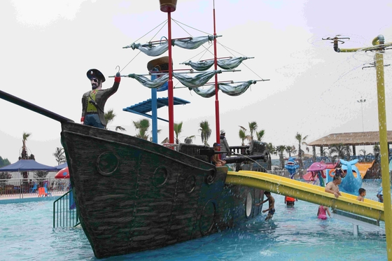 Customized Fiberglass Pirate Ship / Corsair Aqua Play Water Park Equipment