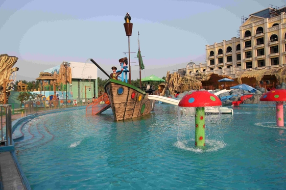 Fiberglass Aqua Play Equipment Pirate Ship Used to Build Water Parks