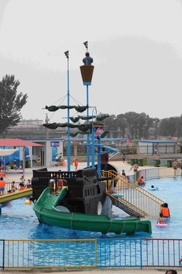 Fiberglass Aqua Play Equipment Pirate Ship Used to Build Water Parks