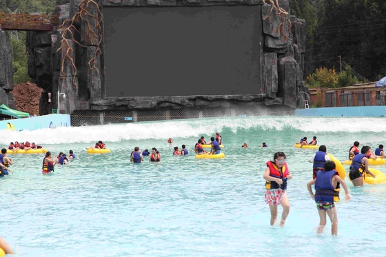 Theme Artificial Wave Pool Water Park Fiberglass Vacuum Wave Machine OEM for Aqua Park