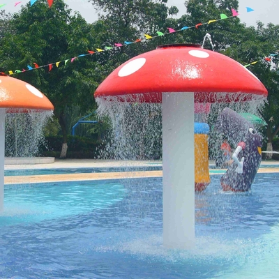 Customized Fiberglass PVC Spray Aqua Park Equipment Cartoon Mushroom Shaped