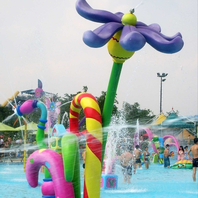 Customized Flower Spray Water Playground Equipment , Amusement Park Equipment