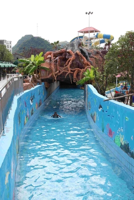 High - Pressure Air Pump Aqua Park Lazy River Fast Flowing Water Alongside