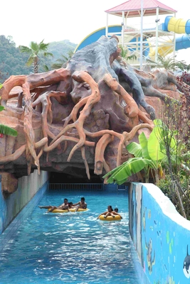 Customized Large Water Park Lazy River Water Park Amusement / Fiberglass Slides