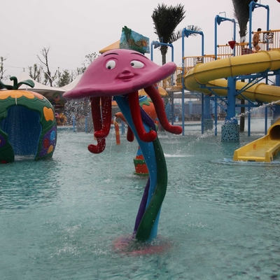 Customized Octopus Spray Park Equipment Fiberglass Water Parks For Kids