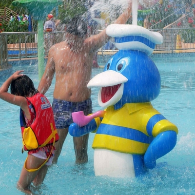 Commercial Fiberglass Duck Spray Park Equipment Children Outdoor Games for Water Park