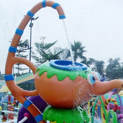 Customized Fiberglass Flower Spray Park Equipment, Family Entertainment Water Game