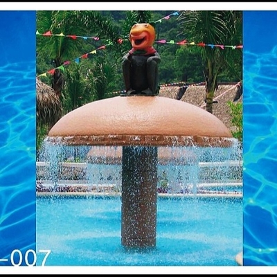 Customized Fiberglass, PVC Spray Mushroom Aqua Park Equipment For 3 - 5 Persons