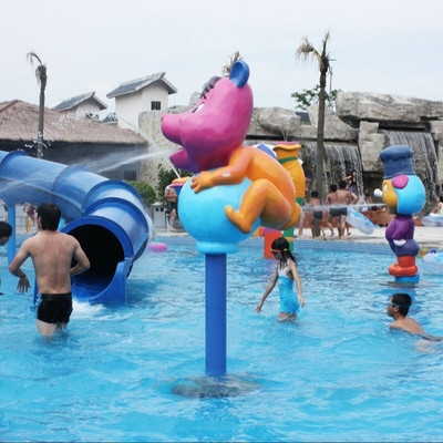Rabbit Cartoon Aqua Play Structures, Spray Park Equipments, Water Playground Equipment