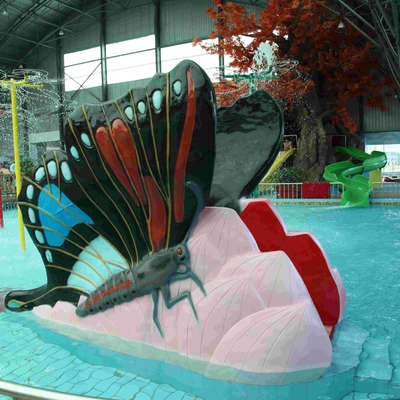 Multicolored Swimming Pool Water Slides , Kids Butterfly Outdoor Water Slides Games for Water Park