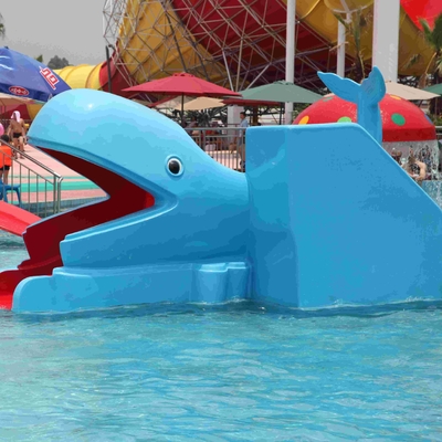 Outside Water Pool Slides Water Park Whales Cartoon Shape Kids Pool Water Slides for Kids Water Park
