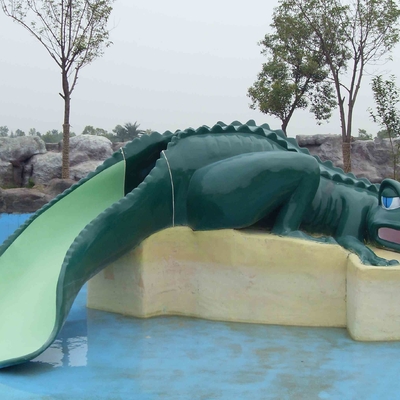 Su Parkı Ekipmanları Crocodile Slide, Çocuklar İçin Küçük Su Havuzu Slaytları