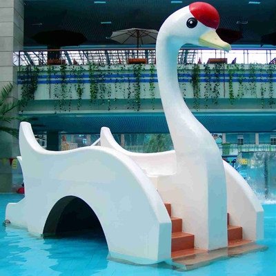 Su Parkı Ekipmanları Küçük Kuğu Çocuk Su Kaydırağı, Fiberglas Su Havuzu Slaytları Çocuklar İçin