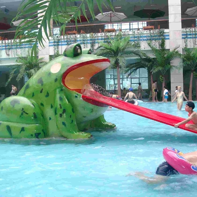 Kurbağa Şelale Su Havuzu Slaytları, Çocuk Parkı için Aqua Park Fiberglas Küçük Kaydırak