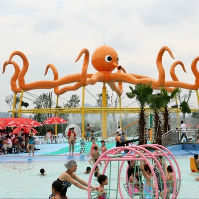 Customized 8m Height Octopus Spray  For Aqua Water Playground Equipment