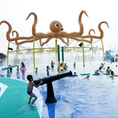 Customized 8m Height Octopus Spray  For Aqua Water Playground Equipment