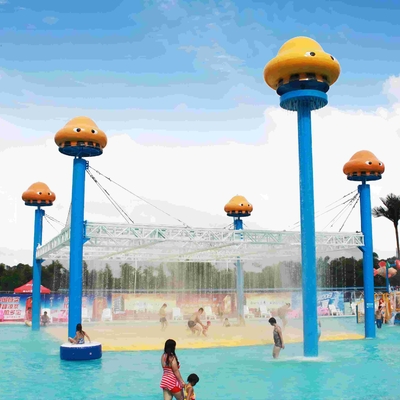 Jellyfish World Structures Outdoor Aqua Play Water Park Equipment For Family Interaction