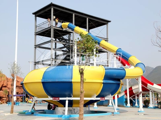 Big Water Park Commercial Fiberglass Water Slides ,  Fiberglass Pool Slide