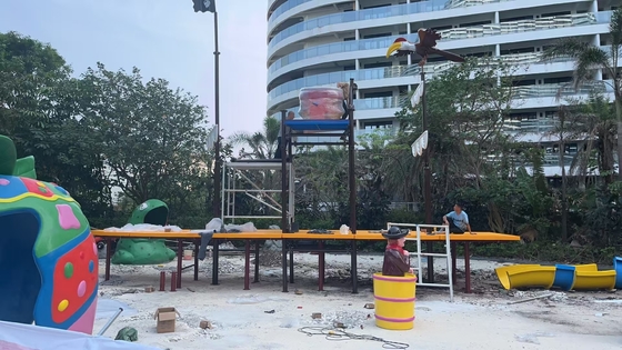 Özelleştirilmiş Fiberglas Vison Tekne Su Parkları Kaydırak Park Ekipmanları Fabrikası