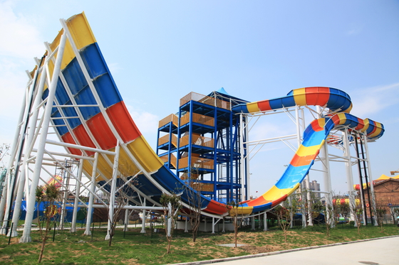 Su kaydırağı boomerang kaydırağı için tasarlanmış dayanıklı fiberglas su kaydıraklarıyla su parkınızı yükseltin