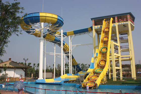 Boomerang sürüşü için su parkınızı dayanıklı cam lif su kaydırmaları ile geliştirin