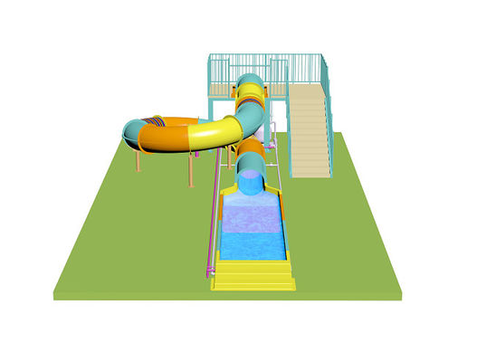 Çocuklar Yakın Kaydırma Su Kaydırma Aqua Park Fiberglass malzemesi için
