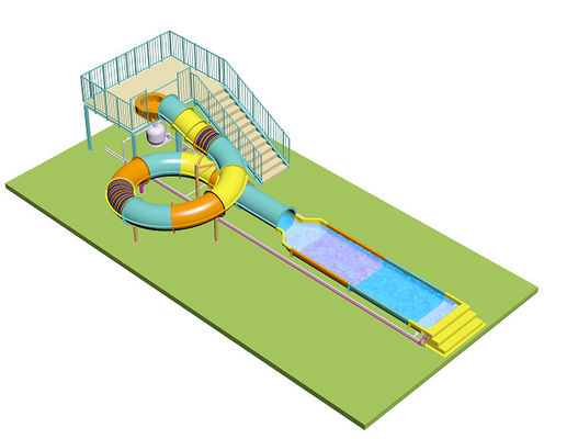 Çocuklar Yakın Kaydırma Su Kaydırma Aqua Park Fiberglass malzemesi için