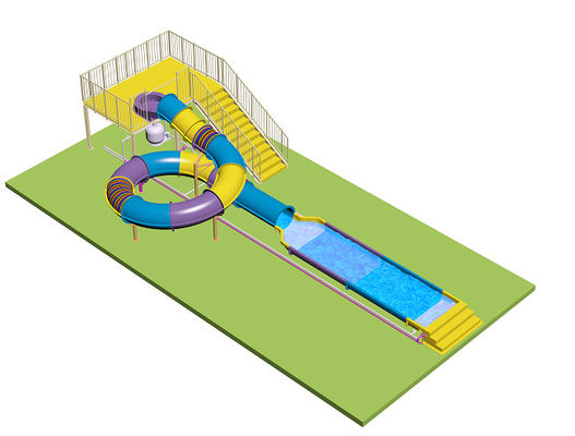 Çocuklar Yakın Kaydırma Su Kaydırma Aqua Park Fiberglass malzemesi için