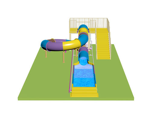 Çocuklar Yakın Kaydırma Su Kaydırma Aqua Park Fiberglass malzemesi için