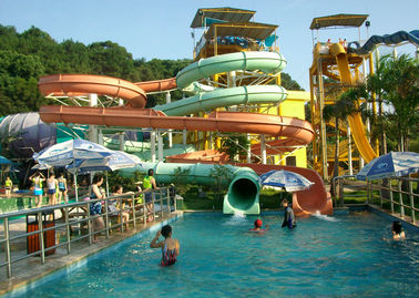 Long Raft Plastic Water Slide  for Children and Adult , Spiral Water Slide for Water Park