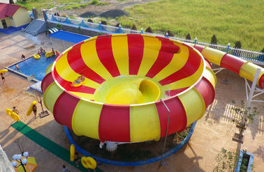 Aqua Park Fiberglass Su Kaydırağı, 19m Yükseklik Su Parkı Super Bowl Su Parkı