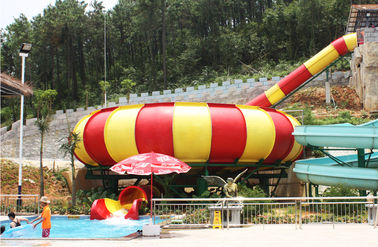 Aqua Park Fiberglass Su Kaydırağı, 19m Yükseklik Su Parkı Super Bowl Su Parkı