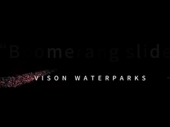 Dışarıdaki özel su kaydırmaları, eğlence parkı 2 kişilik bumerang su kaydırmaları